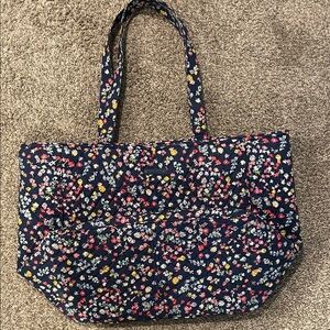 Vera Bradley Navy Floral Tote